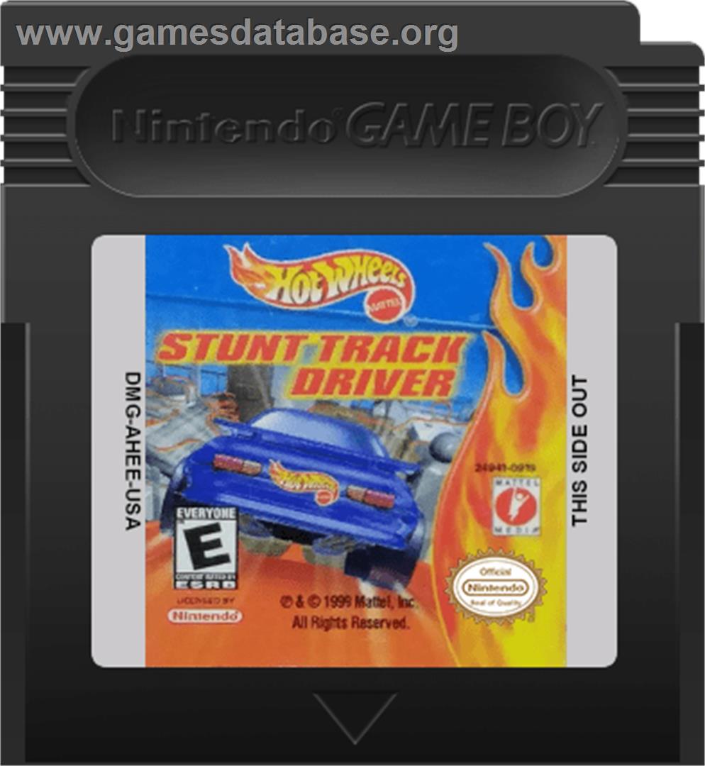 Hot Wheels: Stunt Track Driver - Nintendo Game Boy Color - Artwork - Cartridge