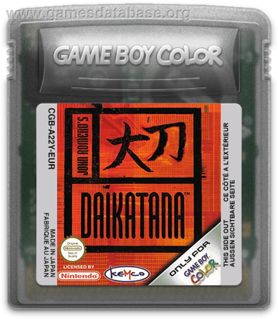 John Romero's Daikatana - Nintendo Game Boy Color - Artwork - Cartridge
