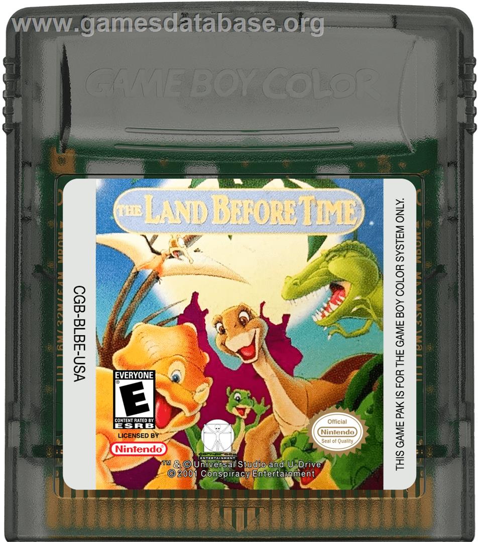 Land Before Time - Nintendo Game Boy Color - Artwork - Cartridge