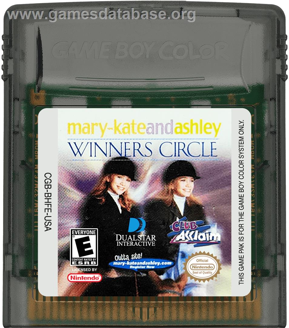 Mary-Kate and Ashley: Winner's Circle - Nintendo Game Boy Color - Artwork - Cartridge