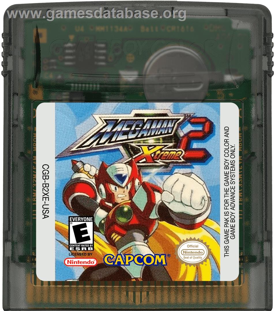 Mega Man Xtreme 2 - Nintendo Game Boy Color - Artwork - Cartridge