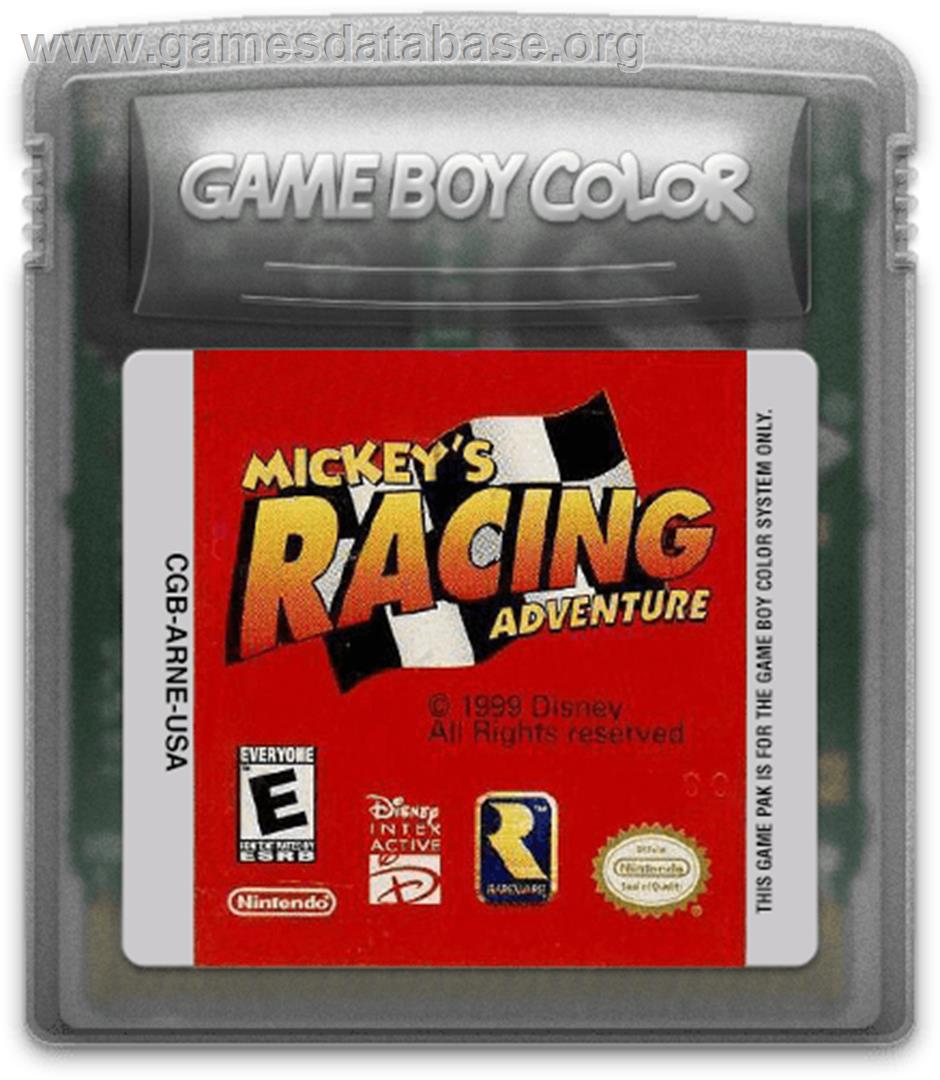 Mickey's Racing Adventure - Nintendo Game Boy Color - Artwork - Cartridge