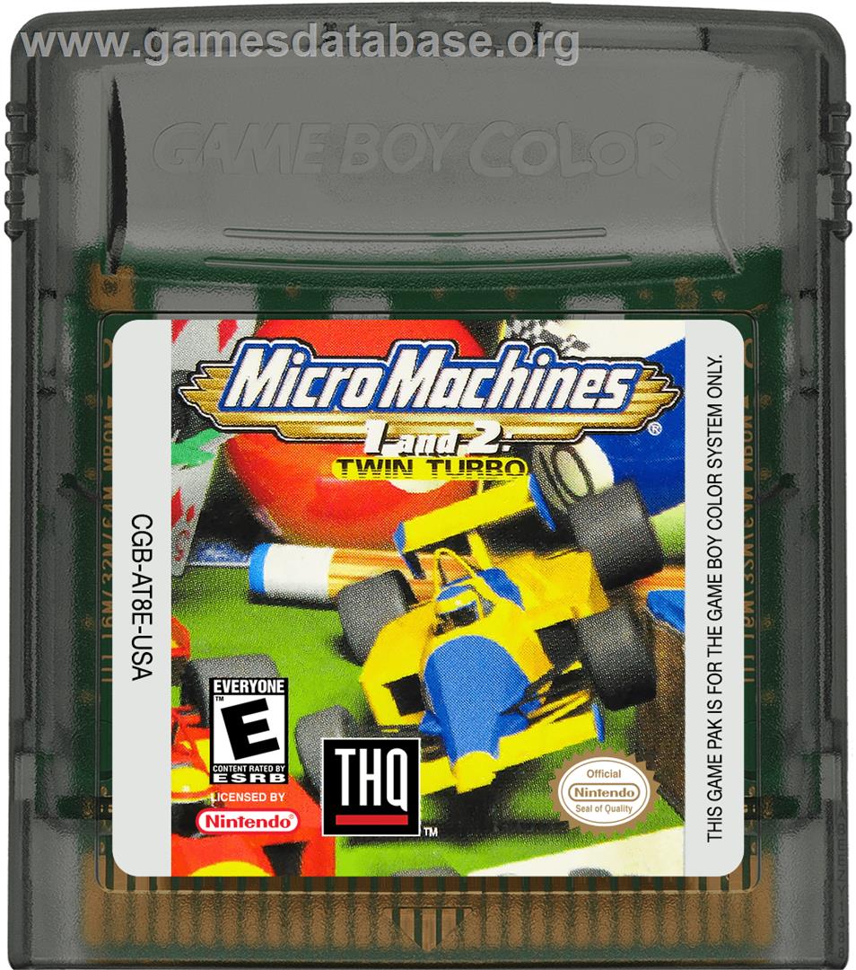 Micro Machines 1 and 2: Twin Turbo - Nintendo Game Boy Color - Artwork - Cartridge