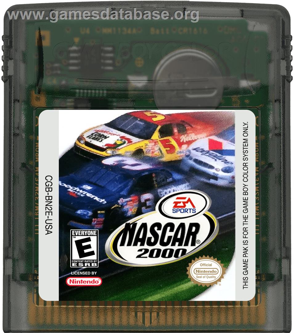 NASCAR 2000 - Nintendo Game Boy Color - Artwork - Cartridge