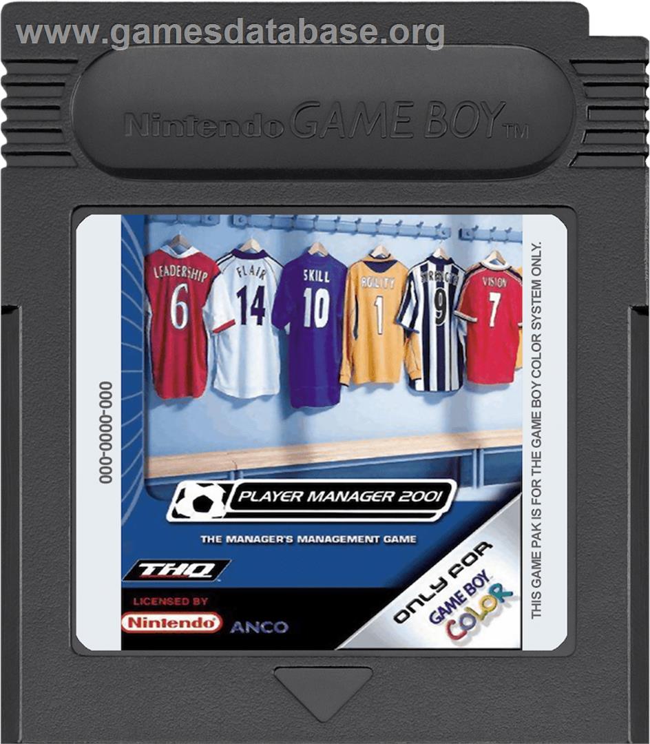 Player Manager 2001 - Nintendo Game Boy Color - Artwork - Cartridge