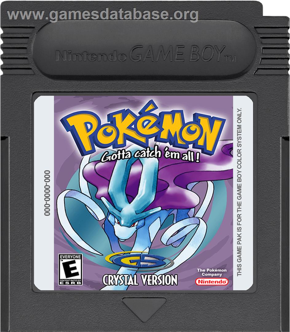 Pokemon: Crystal Version - Nintendo Game Boy Color - Artwork - Cartridge