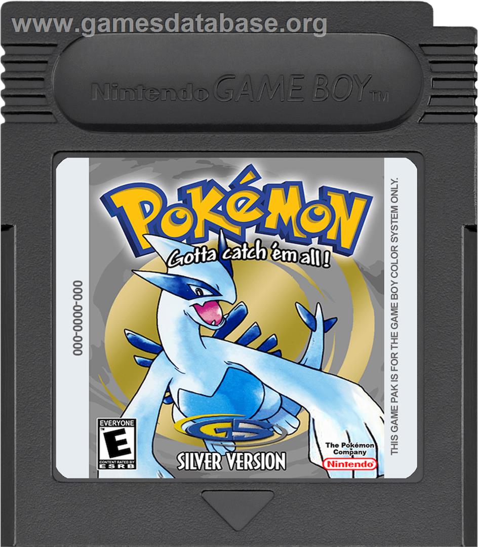 Pokemon: Silver Version - Nintendo Game Boy Color - Artwork - Cartridge