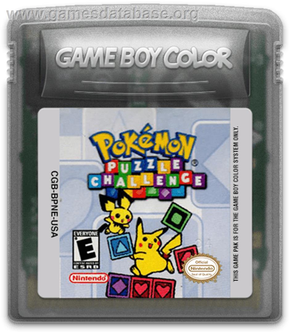 Pokemon Puzzle Challenge - Nintendo Game Boy Color - Artwork - Cartridge