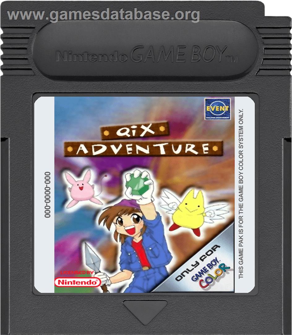 Qix Adventure - Nintendo Game Boy Color - Artwork - Cartridge