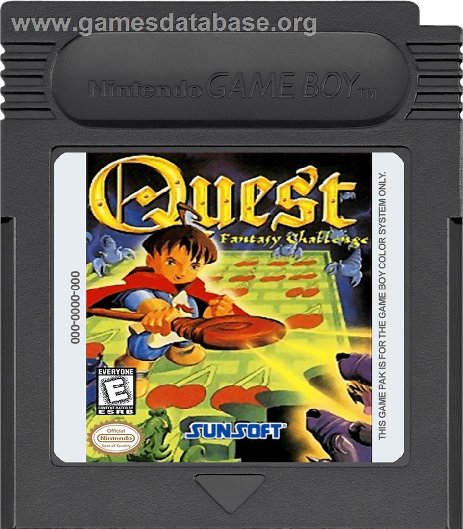 Quest - Fantasy Challenge - Nintendo Game Boy Color - Artwork - Cartridge