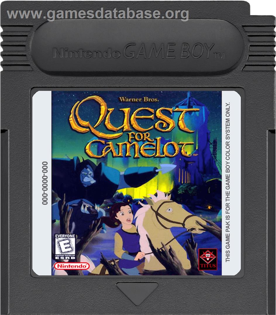 Quest for Camelot - Nintendo Game Boy Color - Artwork - Cartridge