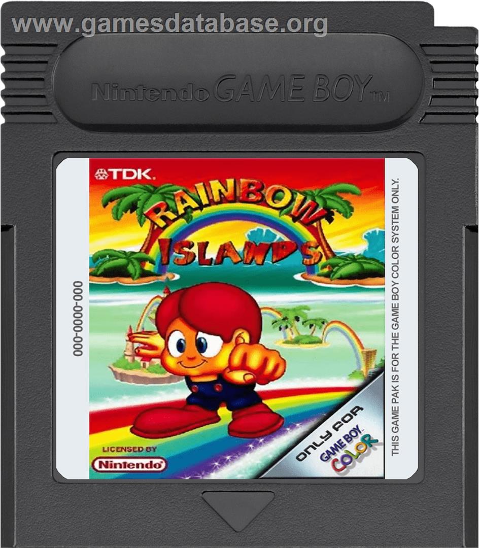 Rainbow Islands - Nintendo Game Boy Color - Artwork - Cartridge