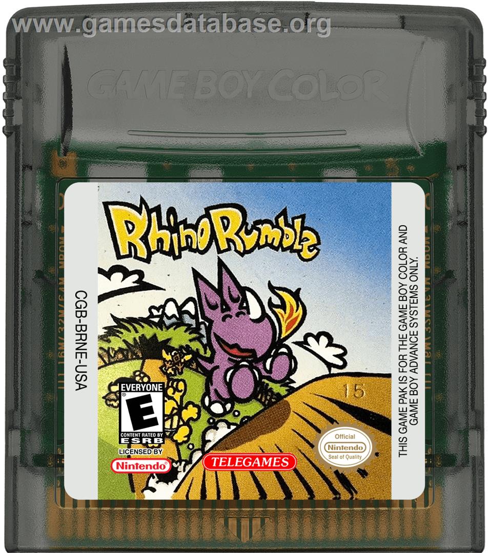 Rhino Rumble - Nintendo Game Boy Color - Artwork - Cartridge