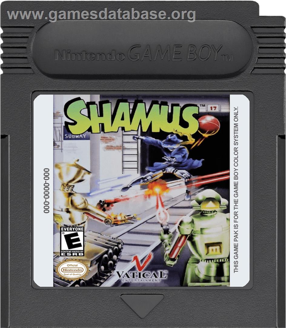 Shamus - Nintendo Game Boy Color - Artwork - Cartridge