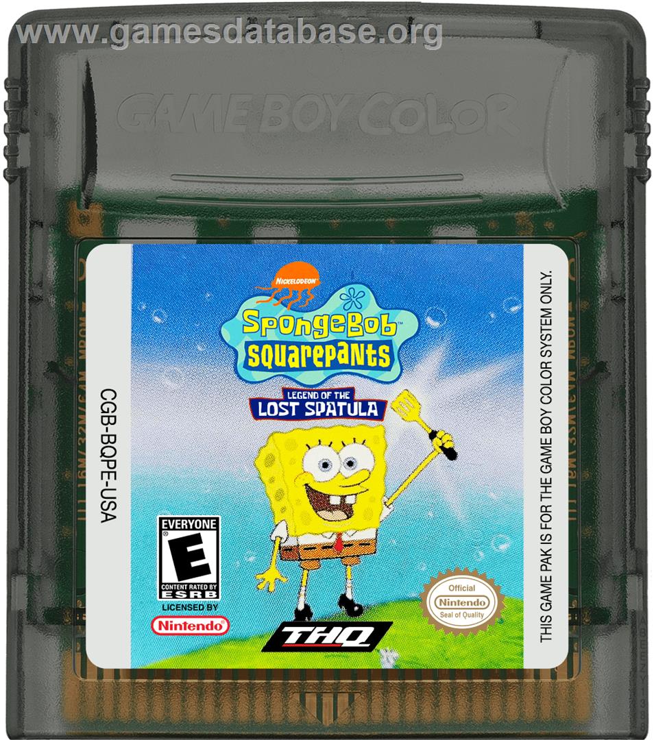 SpongeBob SquarePants: Legend of the Lost Spatula - Nintendo Game Boy Color - Artwork - Cartridge