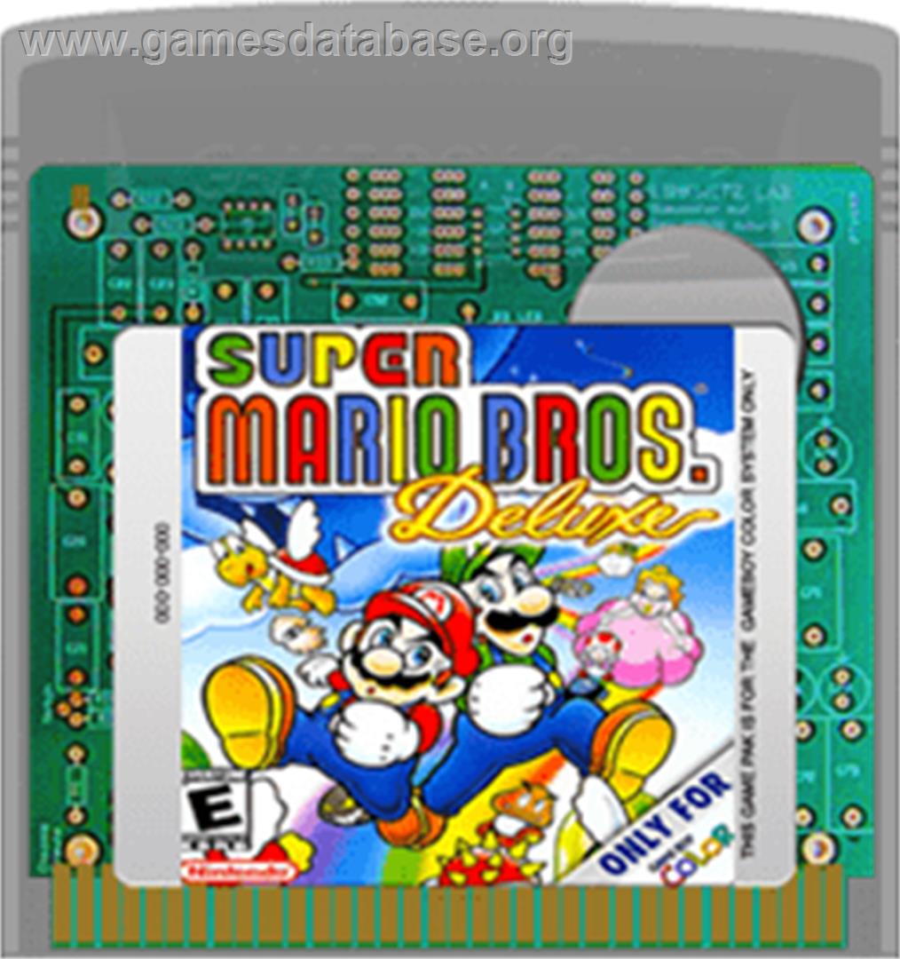 Super Mario Bros. Deluxe - Nintendo Game Boy Color - Artwork - Cartridge
