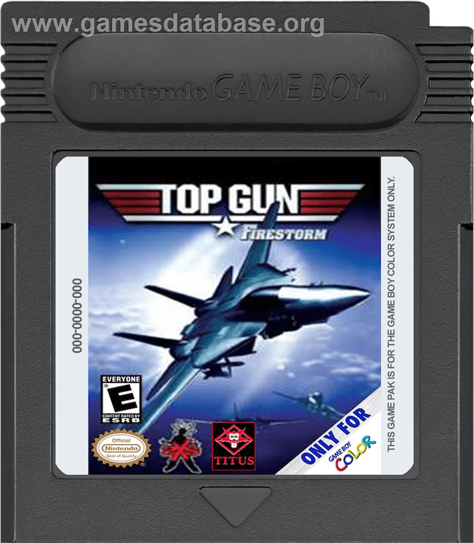 Top Gun: Firestorm - Nintendo Game Boy Color - Artwork - Cartridge