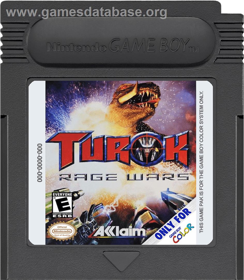 Turok: Rage Wars - Nintendo Game Boy Color - Artwork - Cartridge