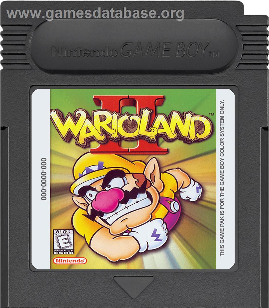 Wario Land 2 - Nintendo Game Boy Color - Artwork - Cartridge
