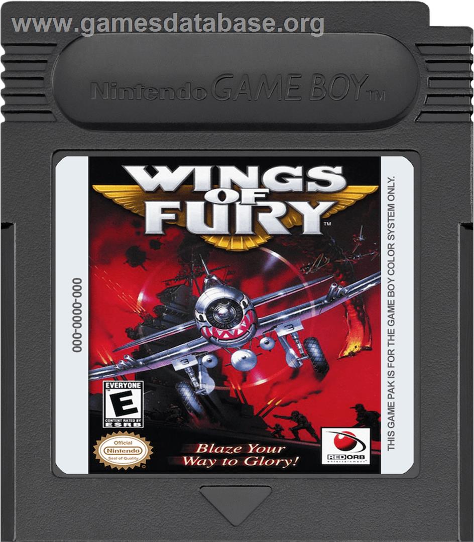Wings of Fury - Nintendo Game Boy Color - Artwork - Cartridge