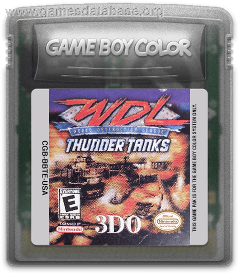 World Destruction League: Thunder Tanks - Nintendo Game Boy Color - Artwork - Cartridge