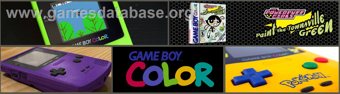 Powerpuff Girls: Paint the Townsville Green - Nintendo Game Boy Color - Artwork - Marquee