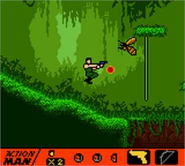 In game image of Action Man - Search for Base X on the Nintendo Game Boy Color.