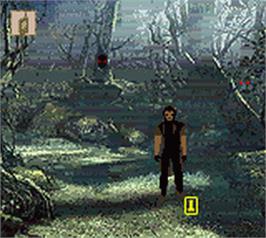 In game image of Alone in the Dark: The New Nightmare on the Nintendo Game Boy Color.