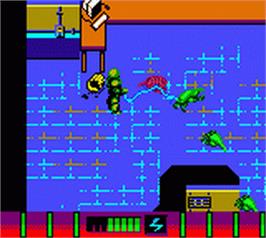 In game image of Armorines: Project S.W.A.R.M. on the Nintendo Game Boy Color.