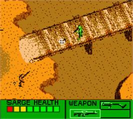 In game image of Army Men: Air Combat on the Nintendo Game Boy Color.