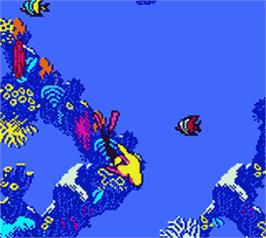 In game image of Barbie's Ocean Discovery on the Nintendo Game Boy Color.
