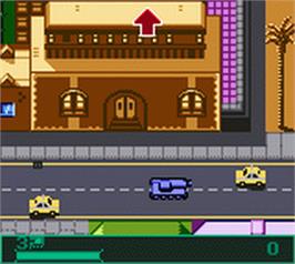 In game image of BattleTanx on the Nintendo Game Boy Color.