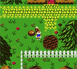 In game image of Conker's Pocket Tales on the Nintendo Game Boy Color.
