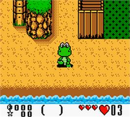 In game image of Croc 2 on the Nintendo Game Boy Color.