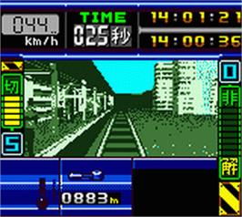 In game image of Densya De Go on the Nintendo Game Boy Color.