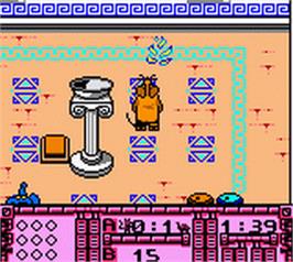 In game image of Die Maus: Verrückte Olympiade on the Nintendo Game Boy Color.