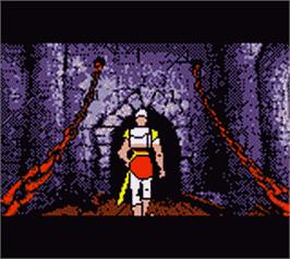 In game image of Dragon's Lair on the Nintendo Game Boy Color.
