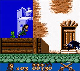In game image of Gold and Glory: The Road to El Dorado on the Nintendo Game Boy Color.