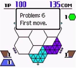 In game image of Hexcite: The Shapes of Victory on the Nintendo Game Boy Color.