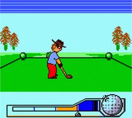 In game image of Hole in One Golf on the Nintendo Game Boy Color.