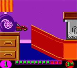 In game image of Hot Wheels: Stunt Track Driver on the Nintendo Game Boy Color.