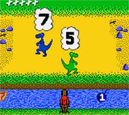 In game image of Jump Start: Dino Adventure - Feild Trip on the Nintendo Game Boy Color.