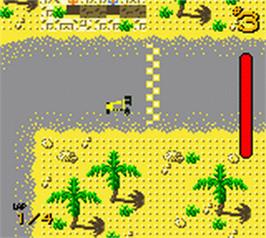 In game image of LEGO Stunt Rally on the Nintendo Game Boy Color.