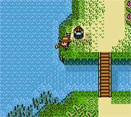 In game image of Legend of the River King 2 on the Nintendo Game Boy Color.