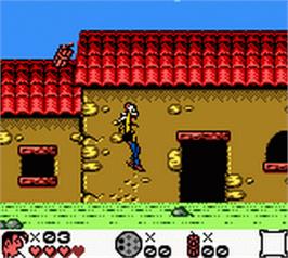 In game image of Lucky Luke on the Nintendo Game Boy Color.