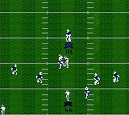 In game image of Madden NFL 2000 on the Nintendo Game Boy Color.