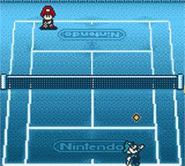 In game image of Mario Tennis on the Nintendo Game Boy Color.