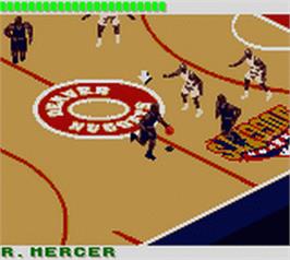 In game image of NBA 3 on 3 Featuring Kobe Bryant on the Nintendo Game Boy Color.