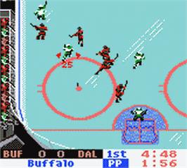 In game image of NHL 2000 on the Nintendo Game Boy Color.