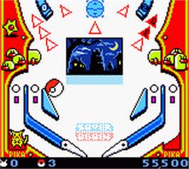 In game image of Pokemon Pinball on the Nintendo Game Boy Color.